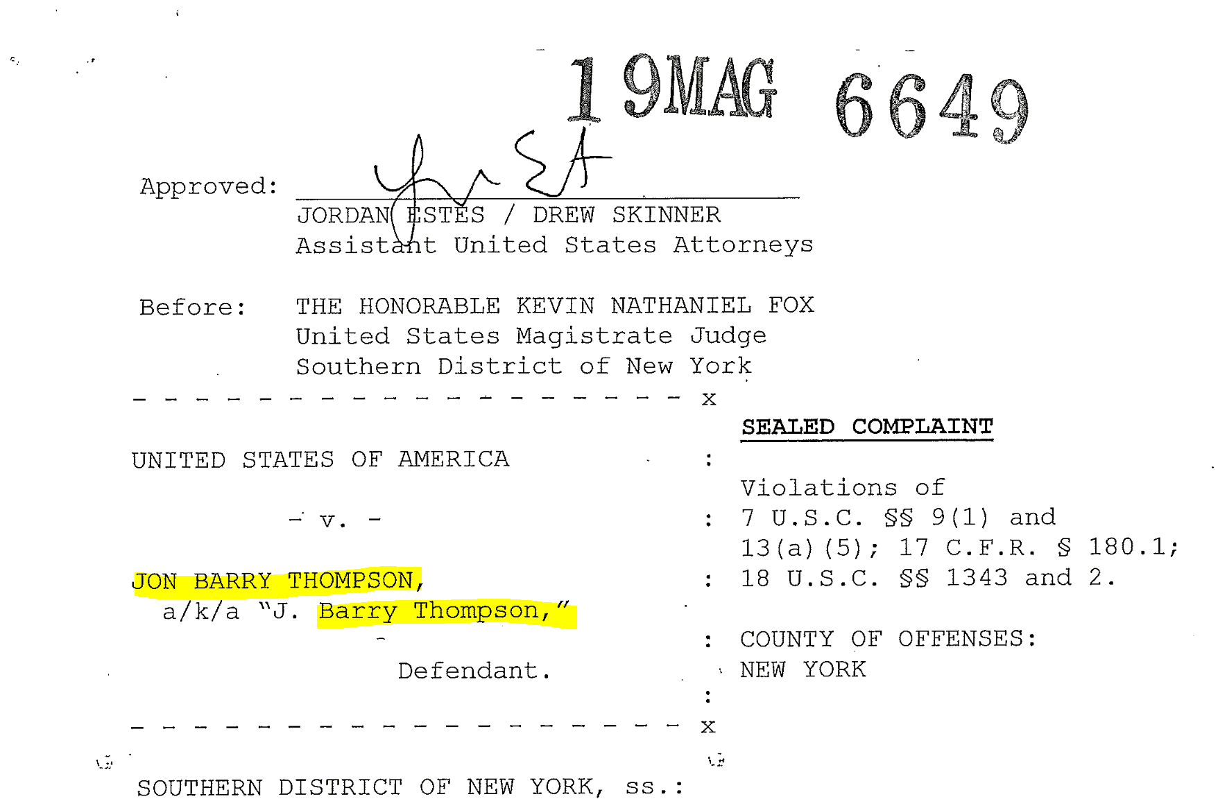 UC criminal complaint crypto fraud scheme