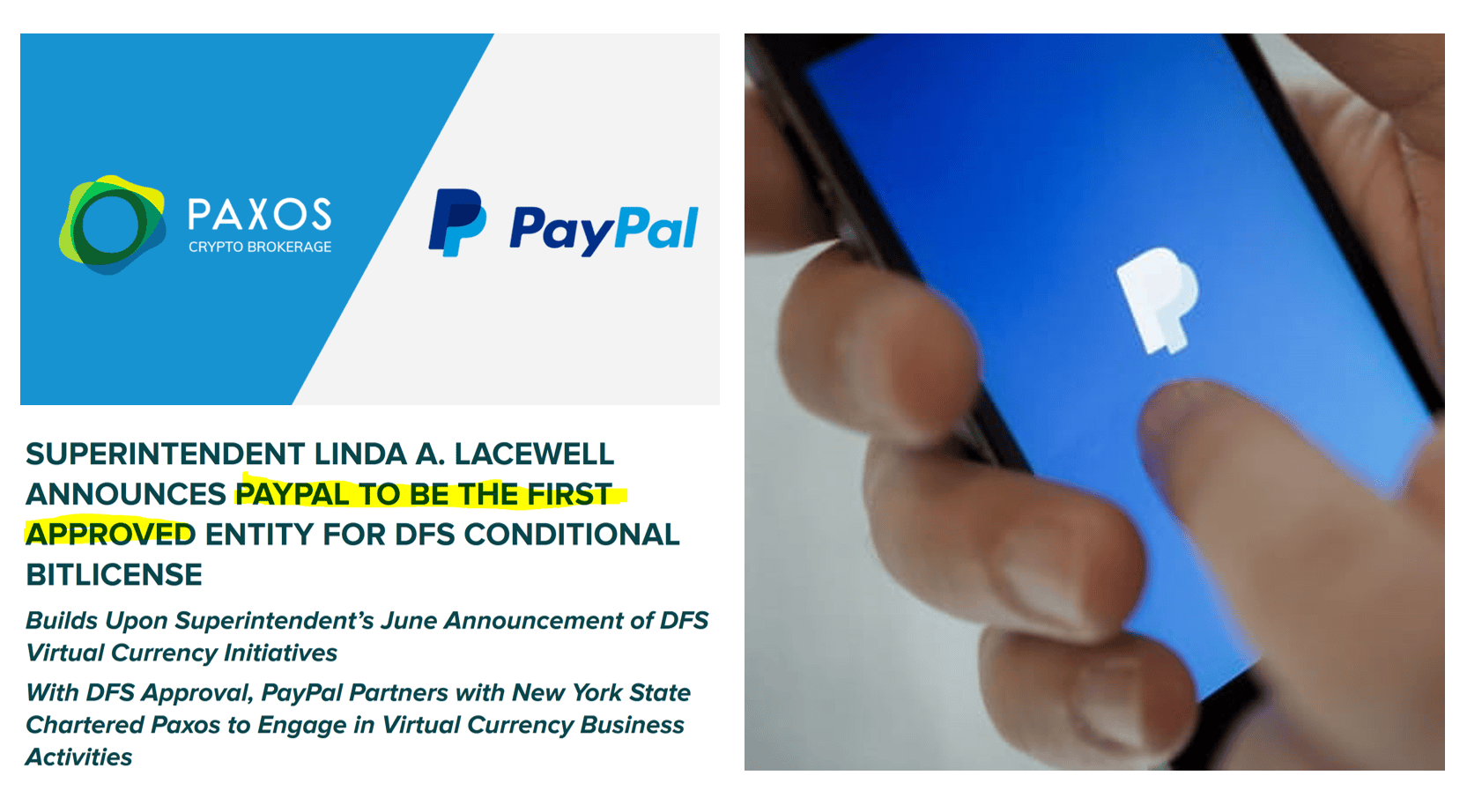 PayPal introduces crypto service with Paxos