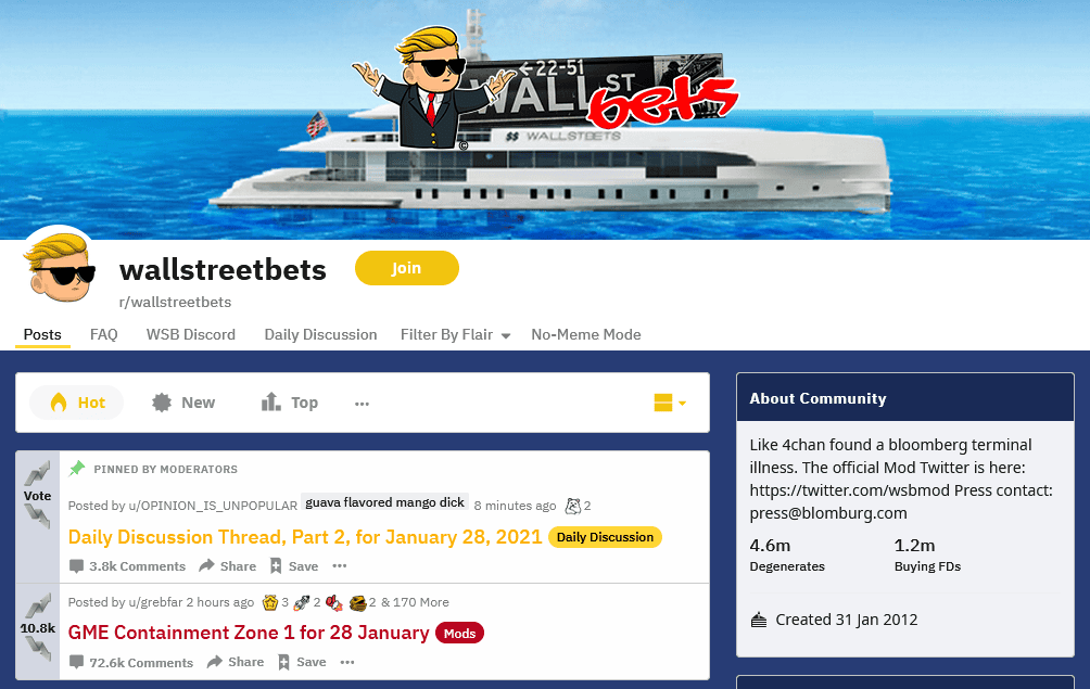 WallStreetBets Reddit Traders