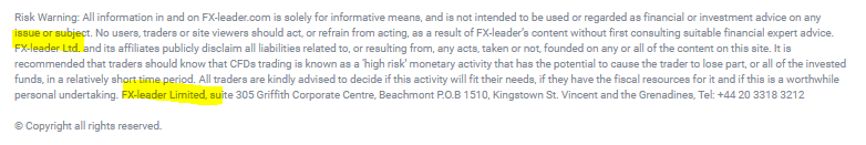 FX Leader payment terms