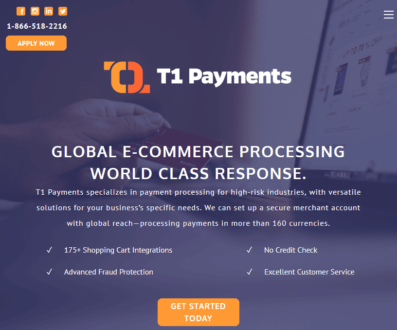 T1 Payments Website