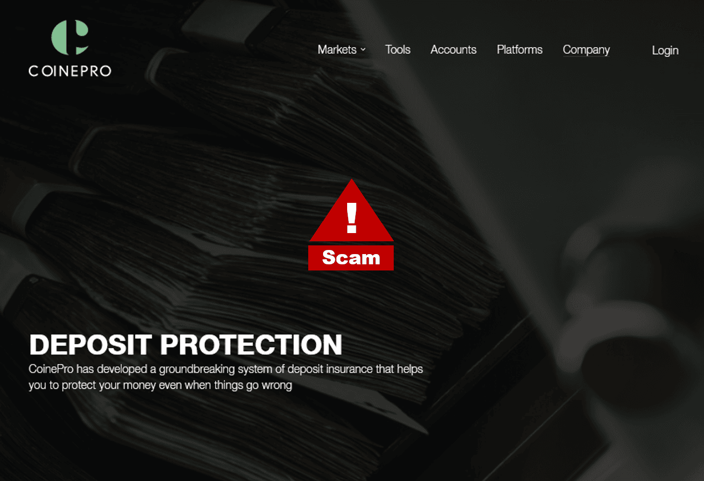 Investor warning CoinePro broker scam