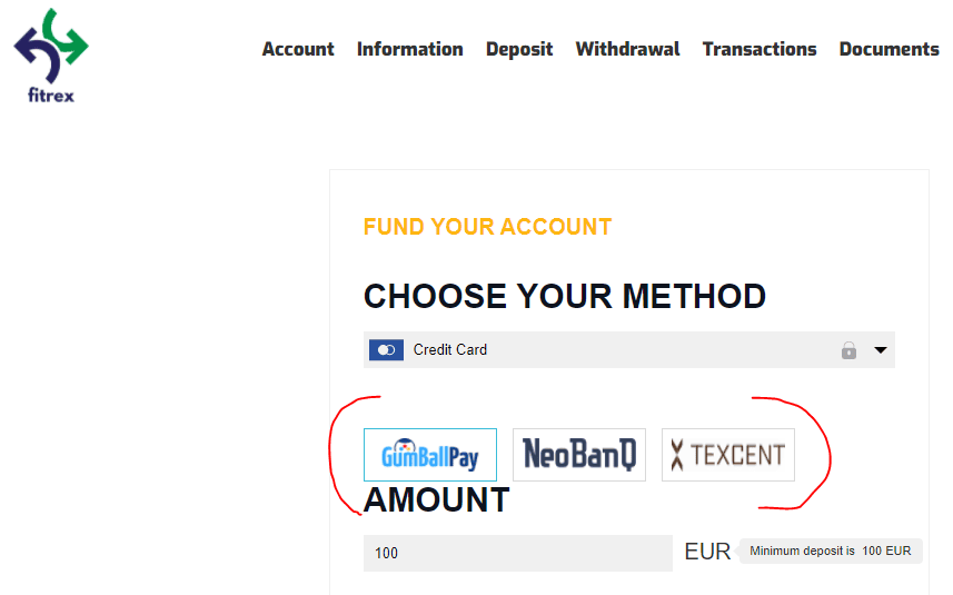 broker scam Fitrex and its payment options