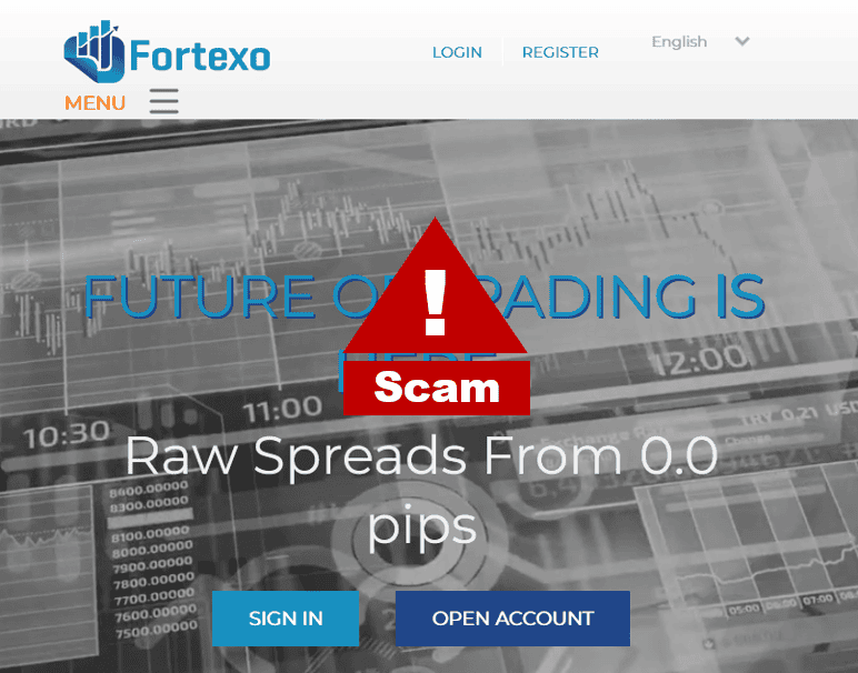 Broker scam Fortexo promoted by fraudulent BtiQT campaign