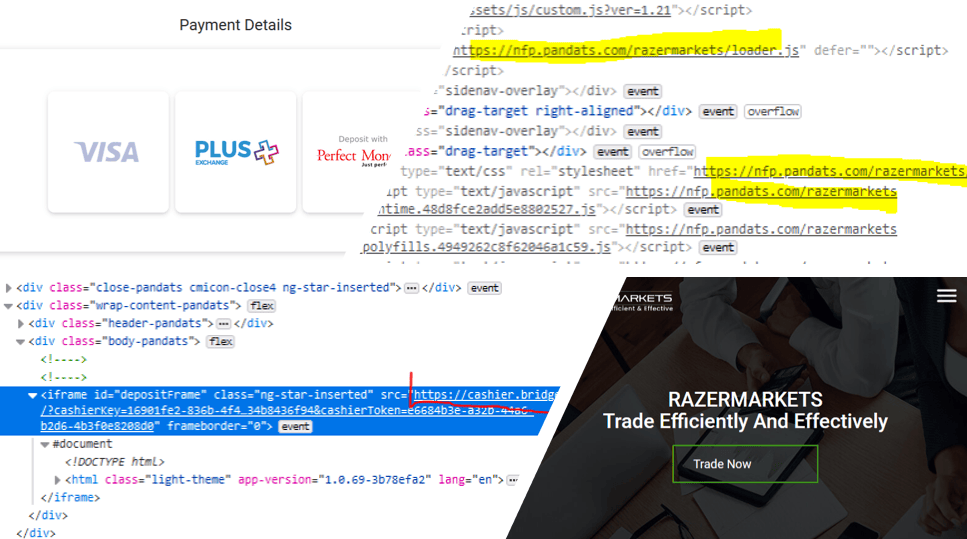 Investor Warning RazerMarkets facilitated by PandaTS and BridgerPay