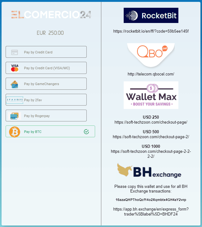 Payneteasy facilitates El Comerio24 scam