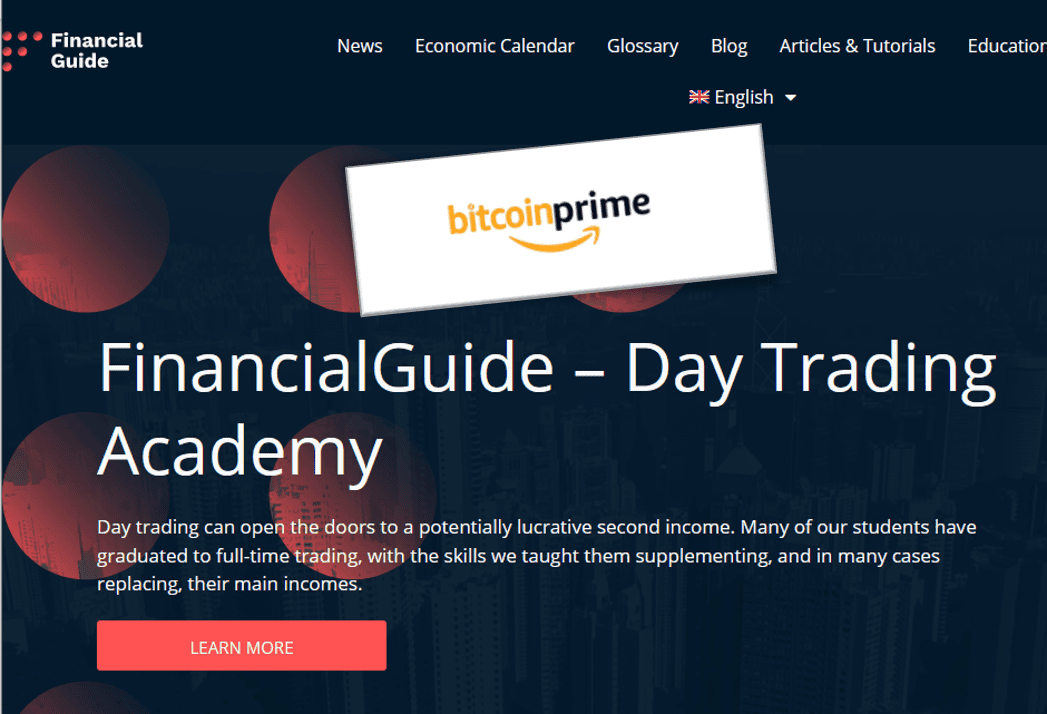 Financail Guide trading academy scam promoted by Bitcoin Prime campaign