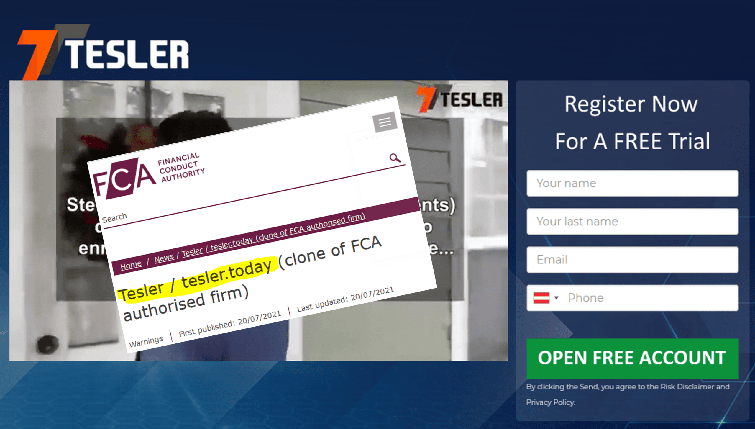 FCA issues warning against Tesler fraud campaign