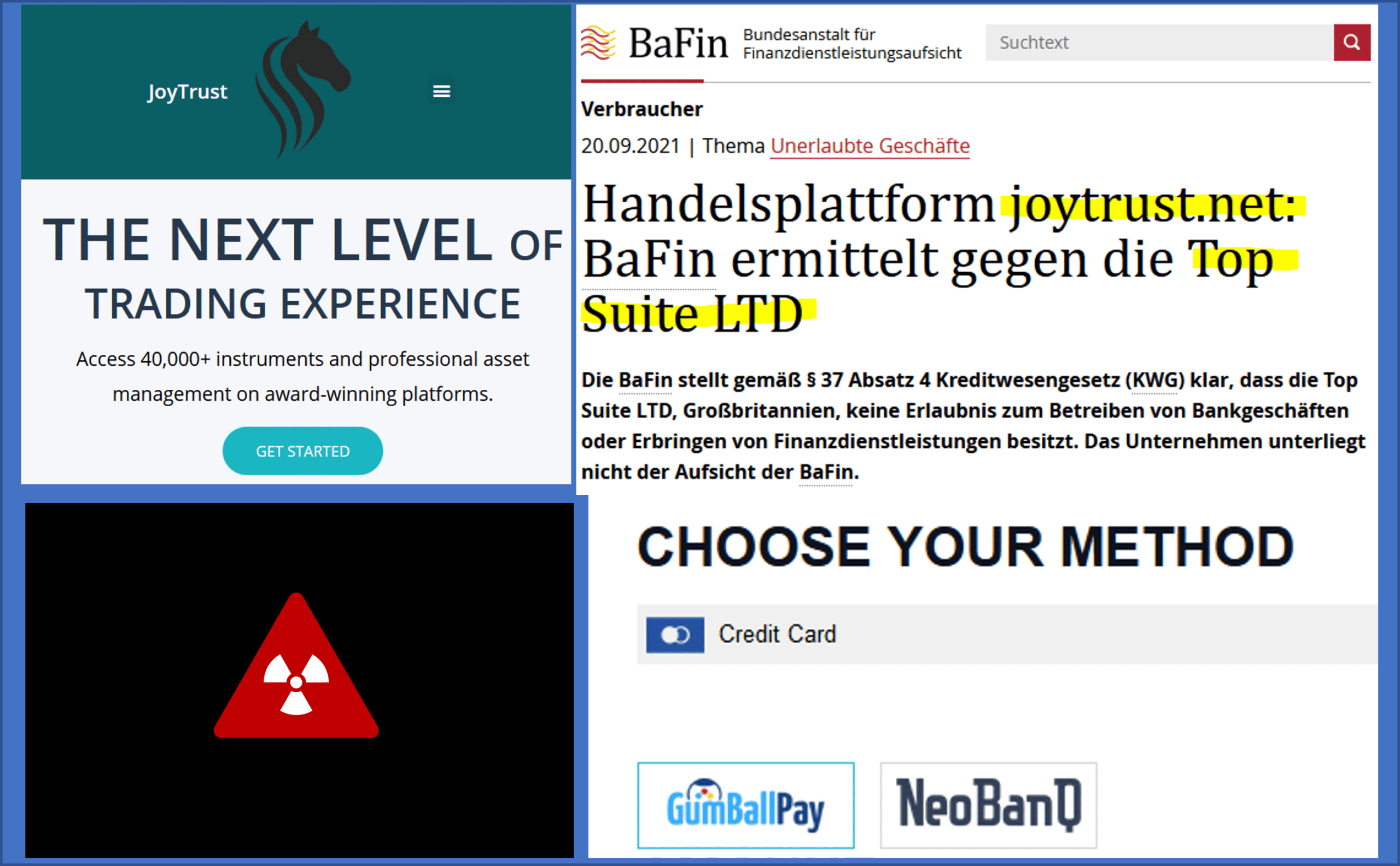 BaFin investigates JoyTrust broker scam
