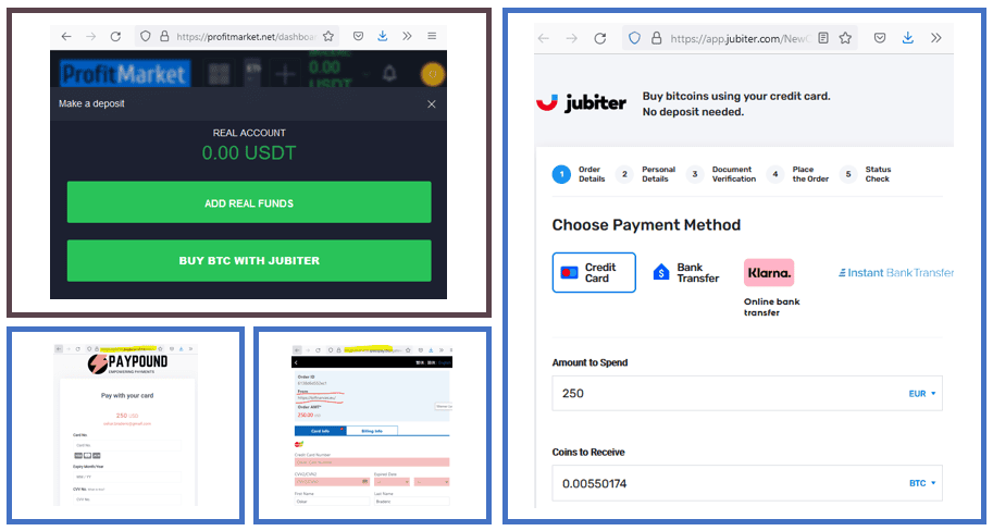 investor warning against ProfitMarket scam facilitated by Jubiter and PayPound