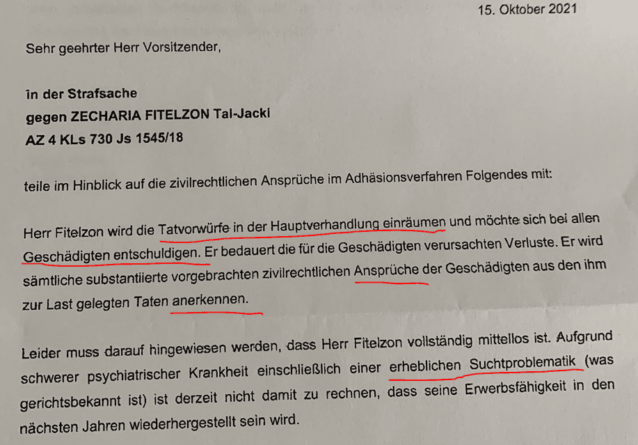 Zecharia Fitelzon pleads guilty