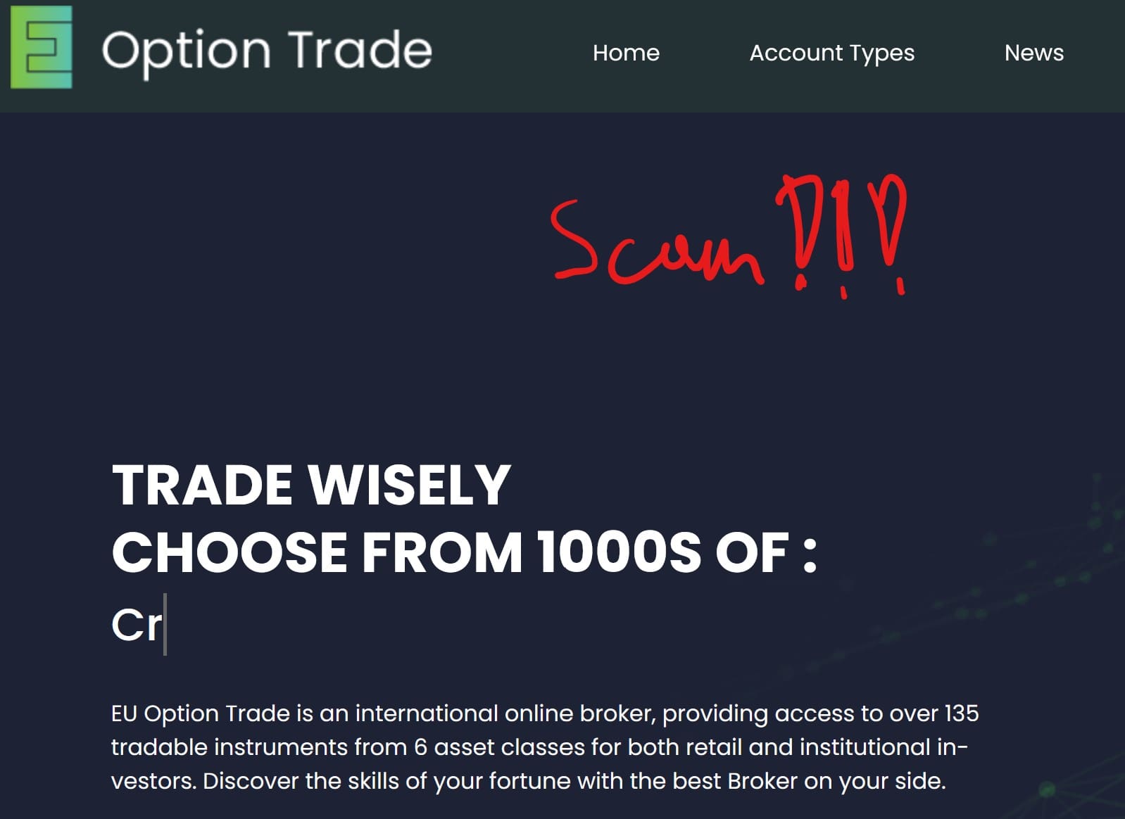 BaFin investigates EU Option Trade scam
