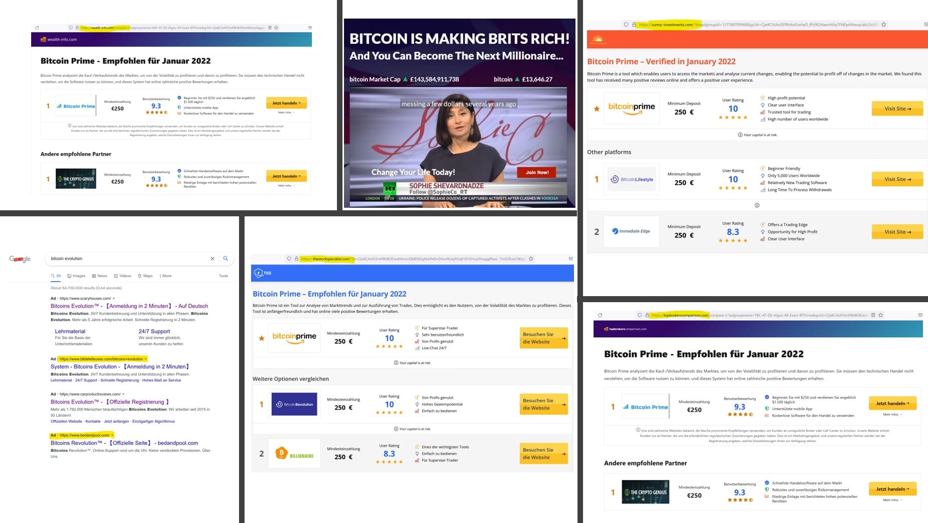 Fake Crypto Review Platform on Google