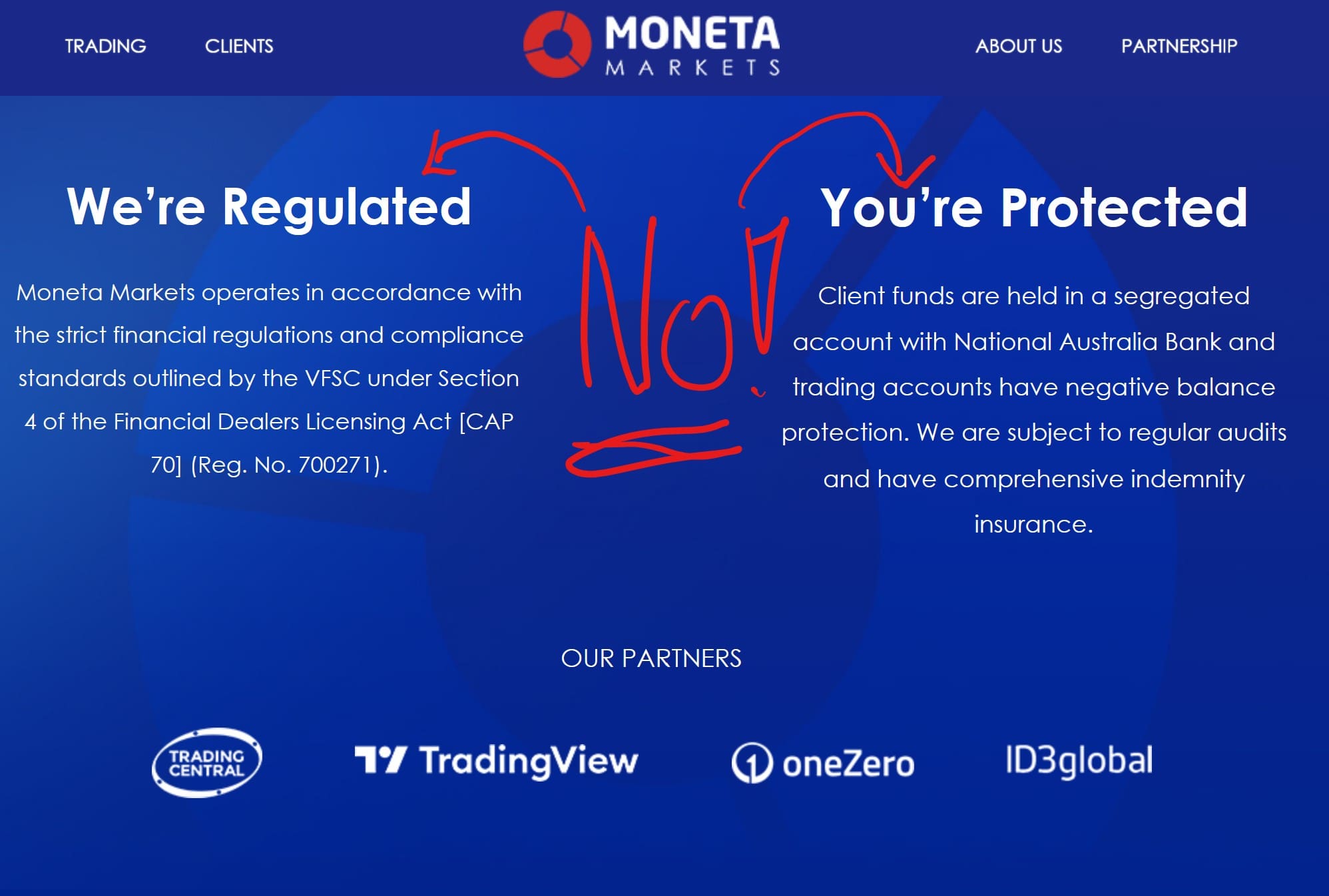Your money is not safe with Moneta Markets