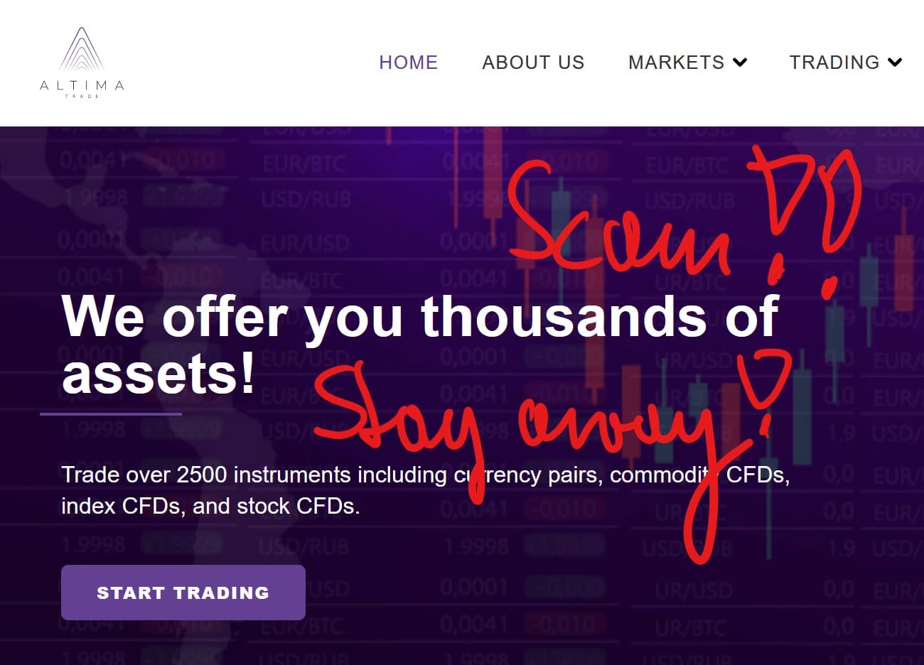 investor warning against Atlima Trade