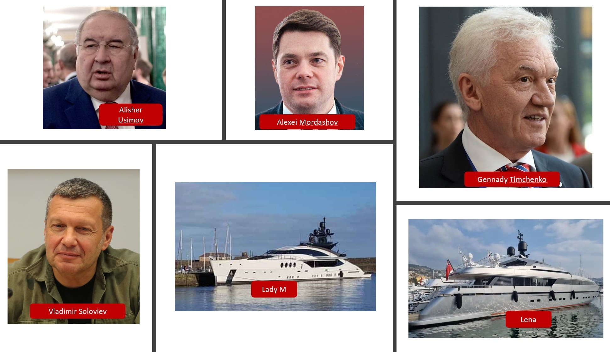 Italian authorities seized assets of four oligarchs