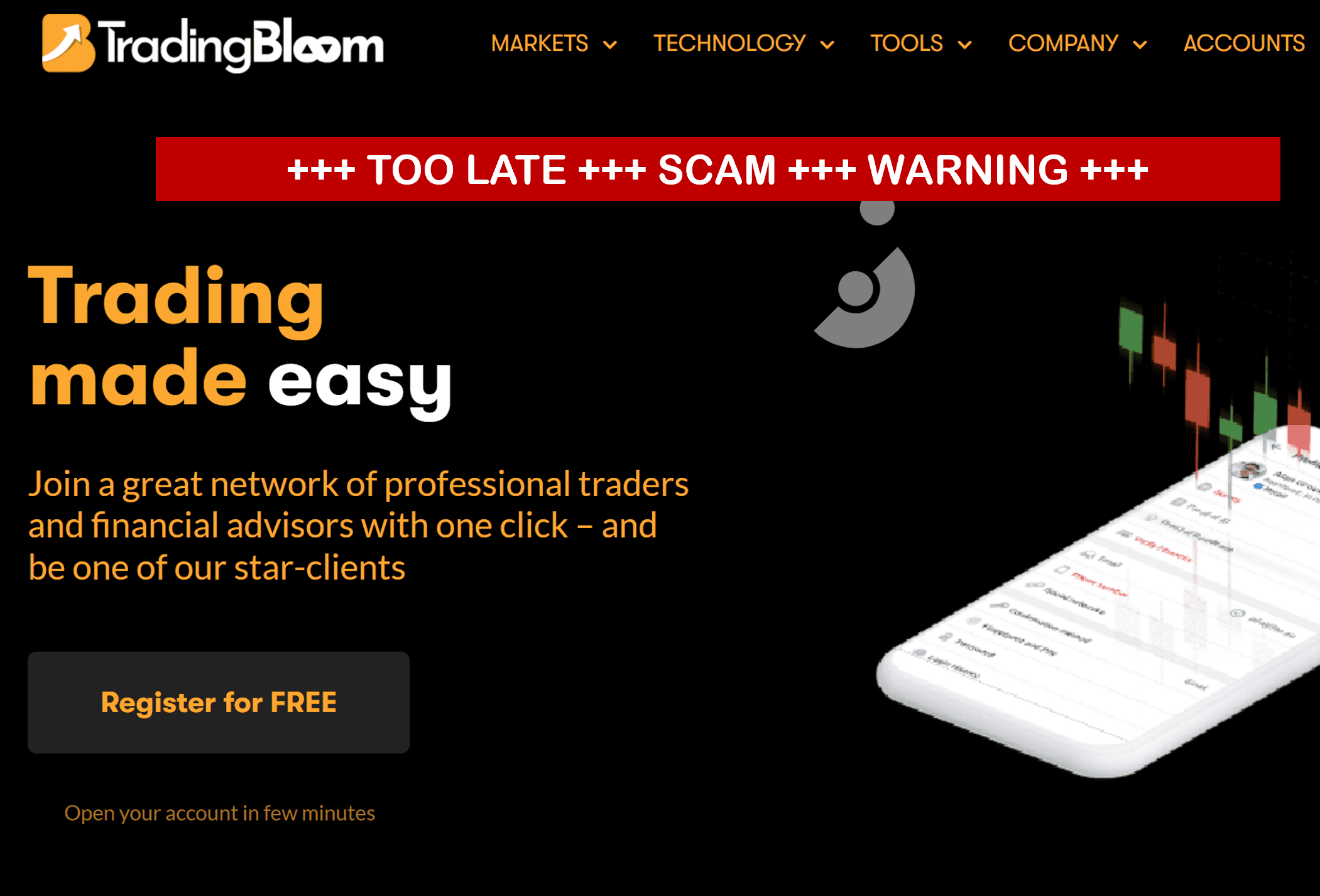 Regulators warn against TradingBloom
