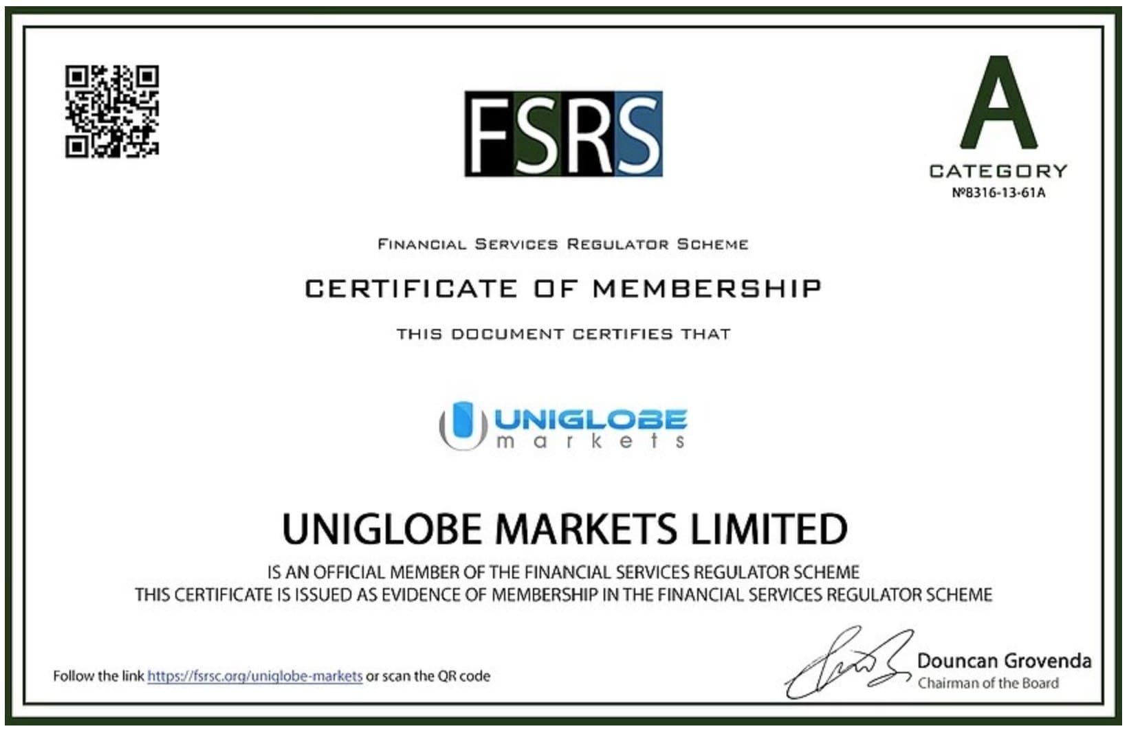 Offshore broker Uniglobe is not authorized in Europe