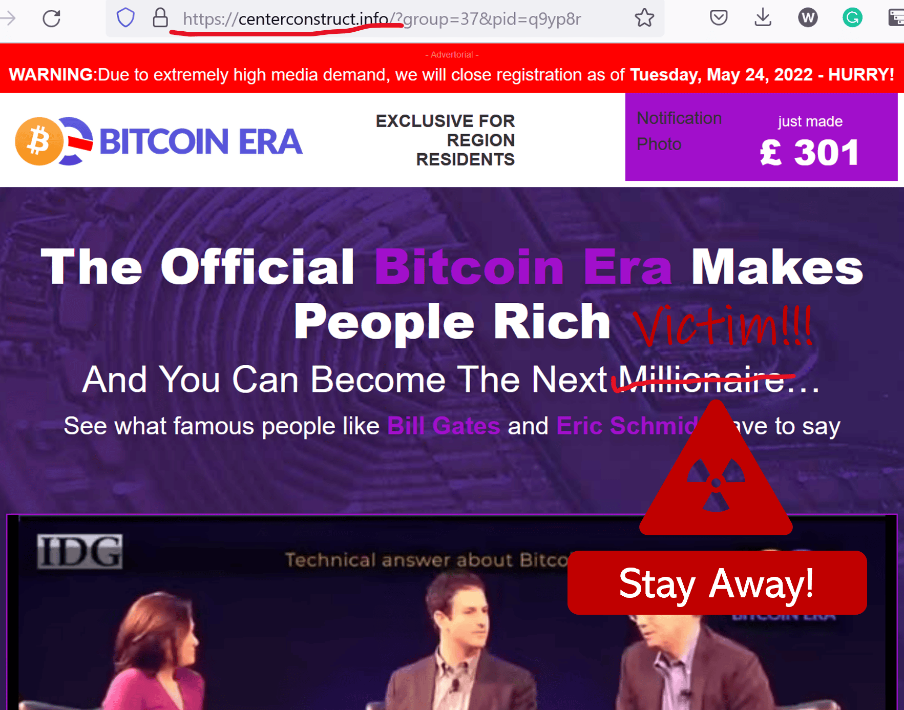 Urgent warning against Bitcoin Era fraud campaign