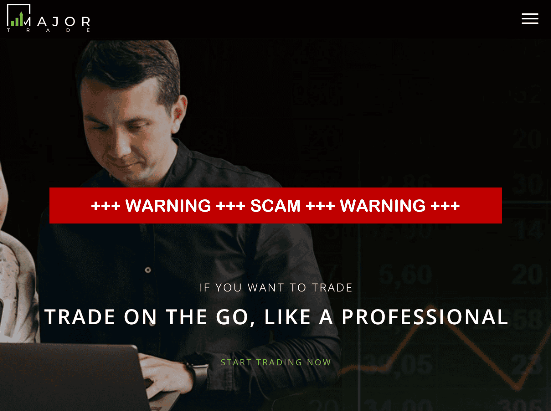 investor warning against MajorTrade broker scam on FinTelegram