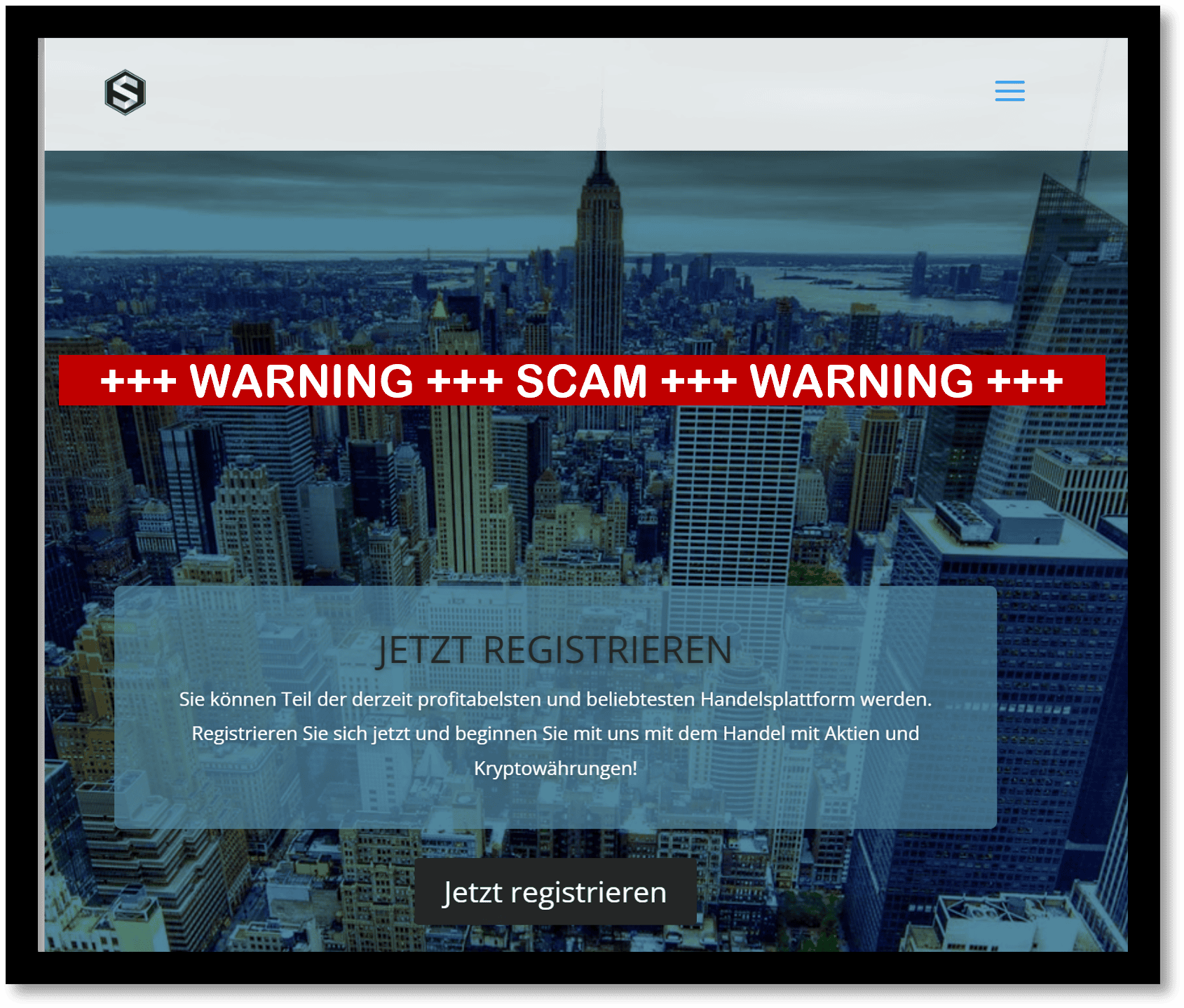 investor warning against SimplexFX on FinTelegram
