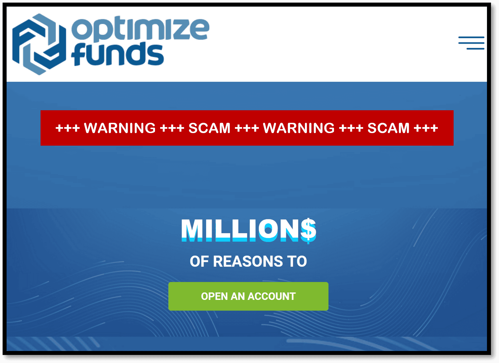FinTelegram warning against OptimizeFunds broker scam