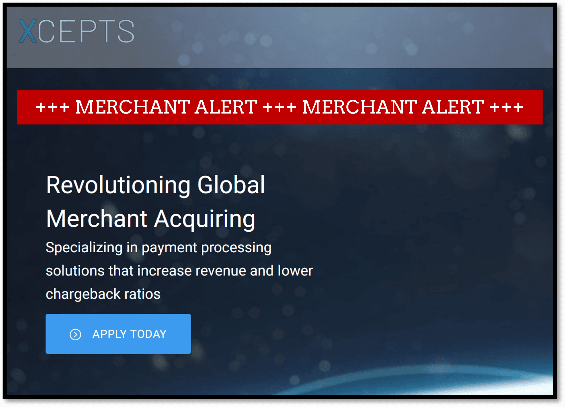 FinTelegram issues Merchant Alert against XCepts