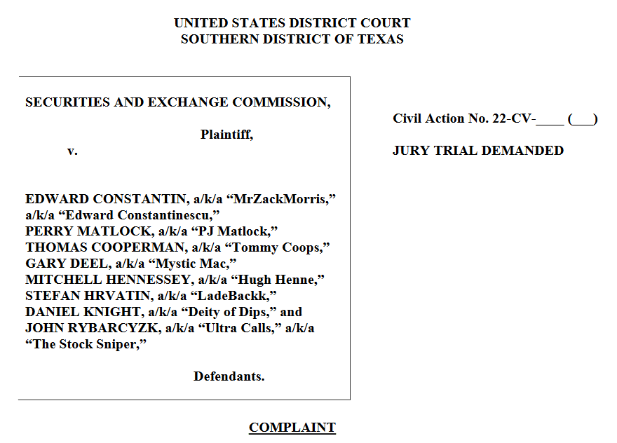 SEC files fraud complaint against social media influencers