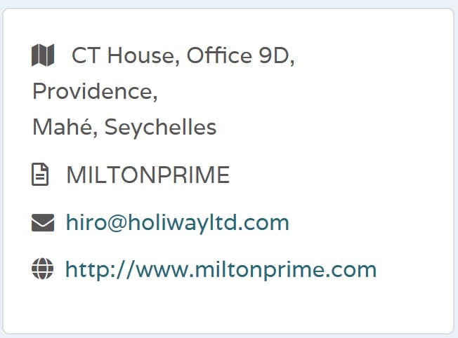 Milton Prime offshore broker scheme continues to operate