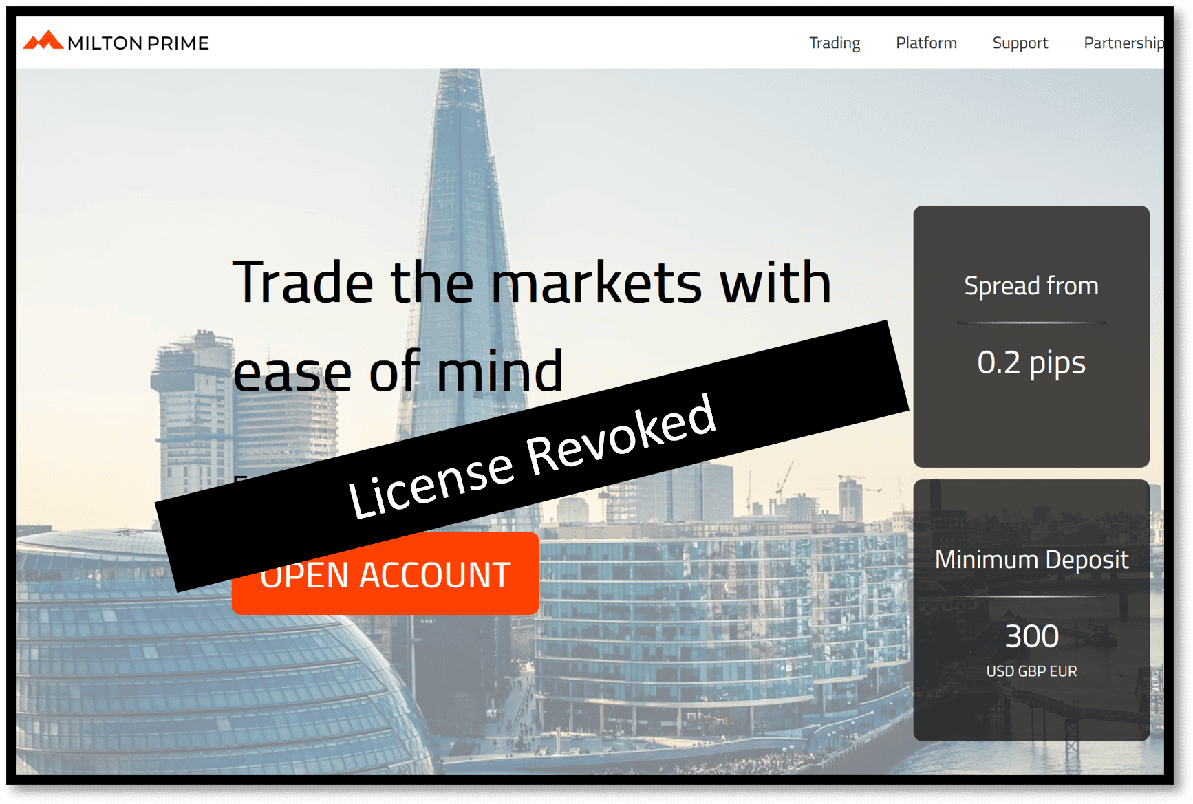 CySEC revoked license of Milton Prime